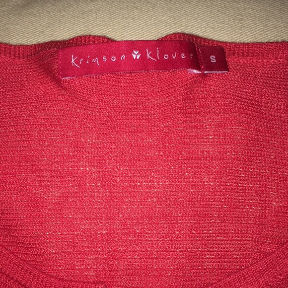 Krimson & Clover Tangerine Orange Cardigan Size SM - Picture 2 of 7